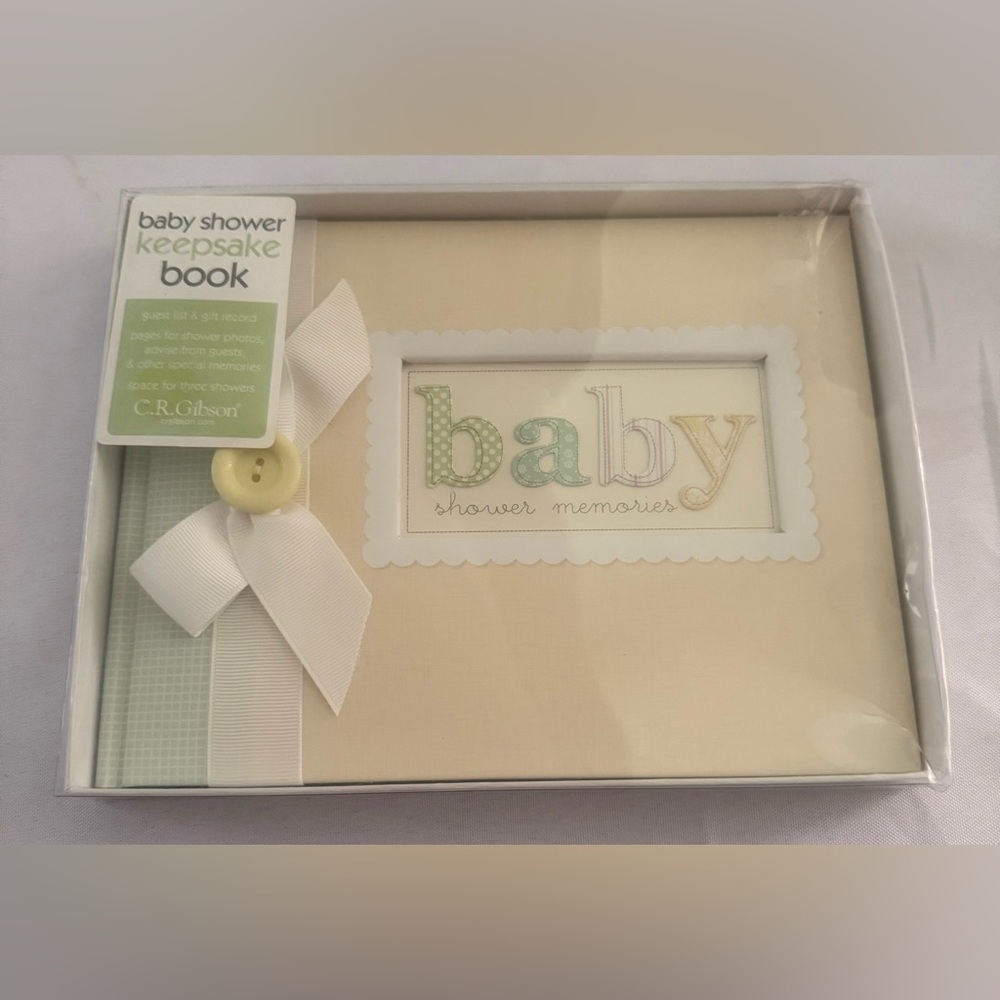 C. R. Gibson Baby Shower Guest & Keepsake Book Up To 3 Showers/Advice to Parents